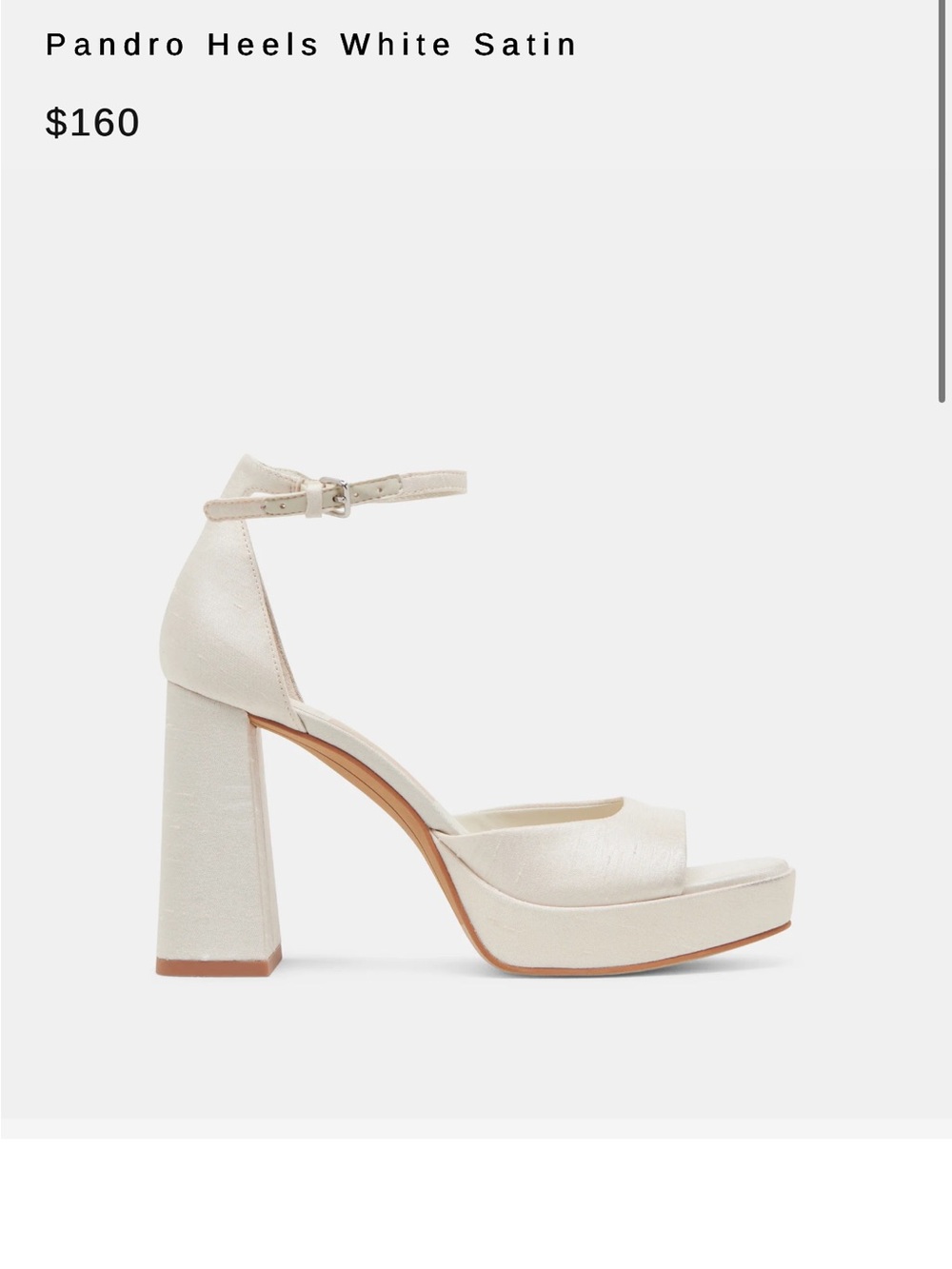Dolce vita white Satin Platform Heels